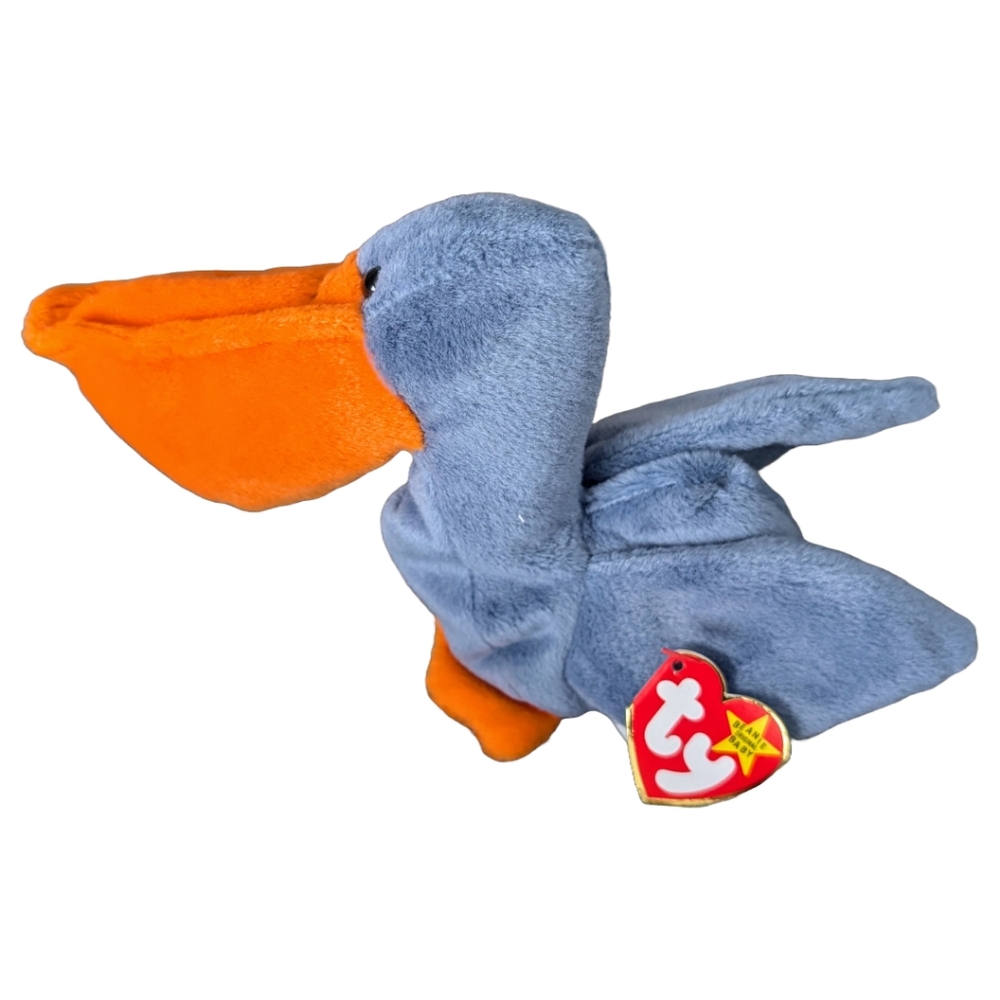 Vintage 1996 "Scoop" The Pelican Ty Beanie Baby Stuffed Animal